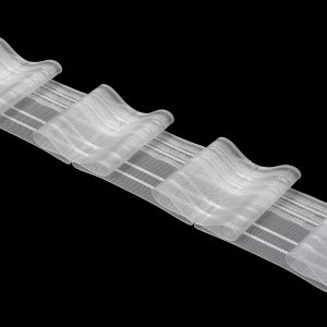 Gardinenband 4357MP 80mm Flachfalten 1:2.5 Transparent