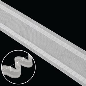Wellensystem Gardinenband 77mm Transparent