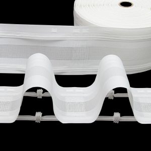 Gardinenband BK-15 100mm Wellenfalten 1:2.0 Weiß