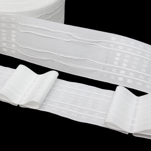 Gardinenband 4385P 80mm Flachfalten 1:2.0 Weiß Multitaschenband